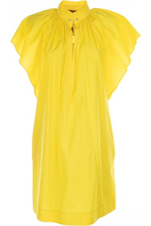 Dresses for Women Max Mara Studio Yellow Cotton Midi Dress