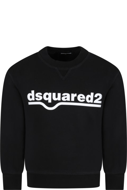 Homeware Dsquared2 Black Sweatshirt For Boy With Logo