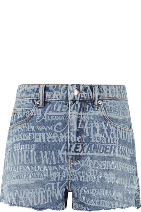 Alexander Wang Pants & Shorts for Women Alexander Wang Bite Short - Shredded Newsprint Logo