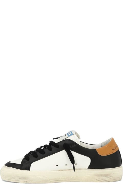 Golden Goose for Boys Golden Goose May Star-patch Lace-up Sneakers