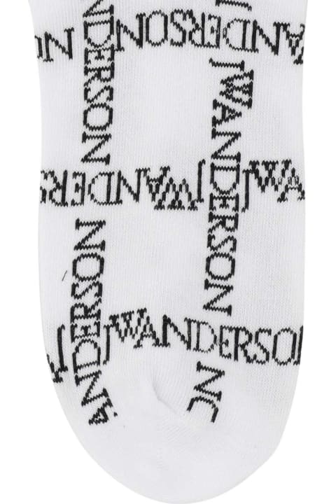 メンズ J.W. Andersonのアンダーウェア J.W. Anderson Embroidered Stretch Cotton Blend Socks
