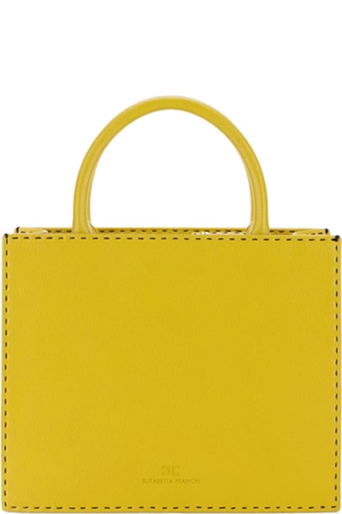 أدوات منزلية Elisabetta Franchi Contrasted Topstitching Small Tote Bag