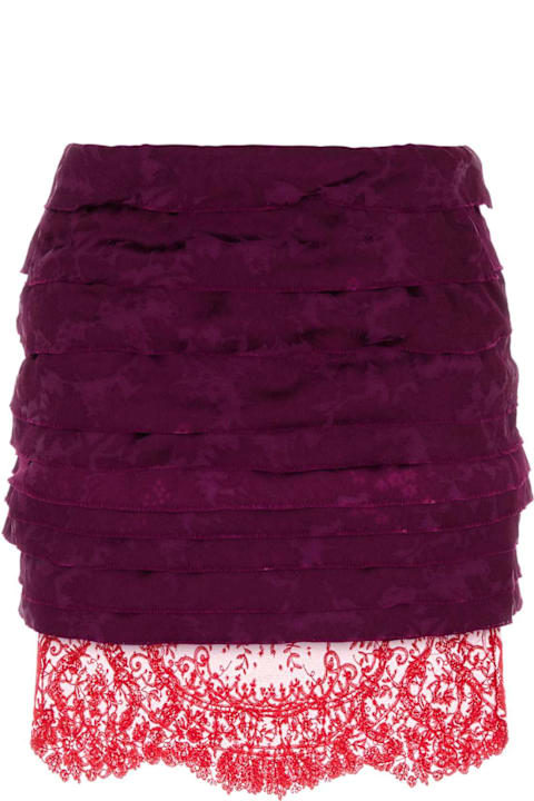 Homeware Saint Laurent Tyrian Purple Jacquard Mini Skirt
