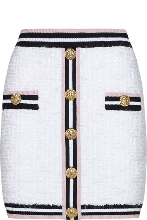 Skirts for Women Balmain Monogram Knit Skirt