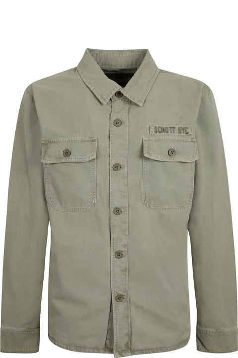 Schott NYC Coats & Jackets for Men Schott NYC Patched Pocket Military Jacket