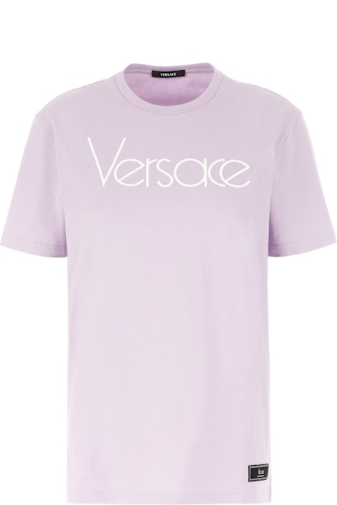 Topwear for Women Versace Lillac Cotton T-shirt