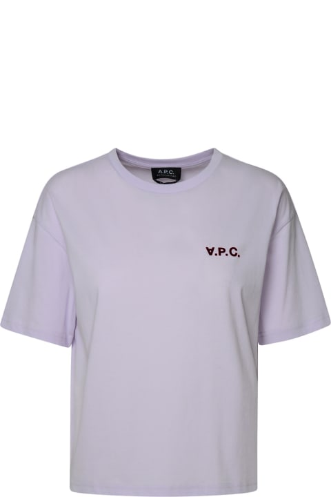 A.P.C. Topwear for Women A.P.C. Ava Lilac Cotton T-shirt