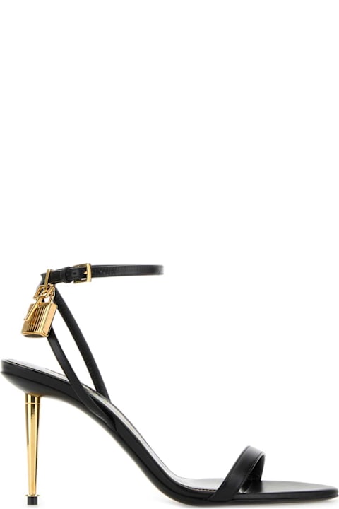 Tom Ford Black Leather Sandals