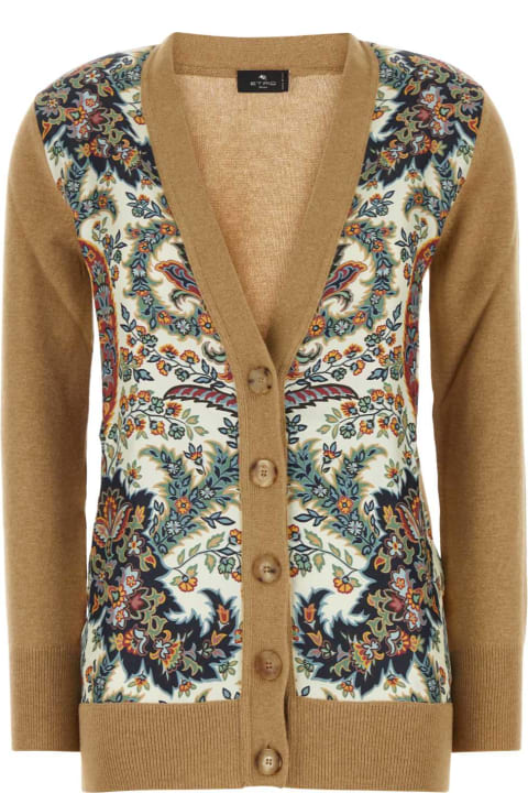 Etro for Women Etro Camel Wool Blend Cardigan