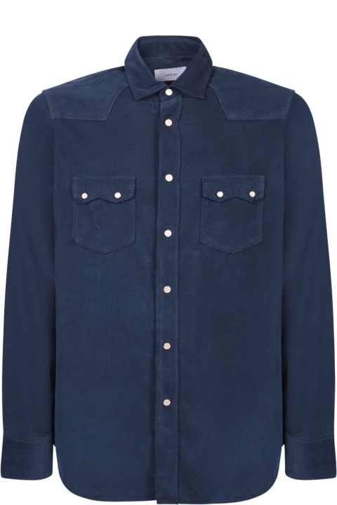 Lardini for Men Lardini Cotton Blue Shirt