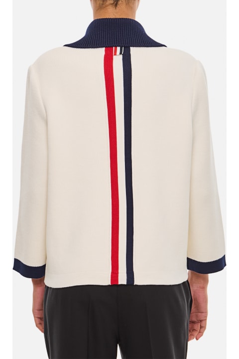 ウィメンズ Thom Browneのコート＆ジャケット Thom Browne Polo Collar Cotton And Cashmere Jacket