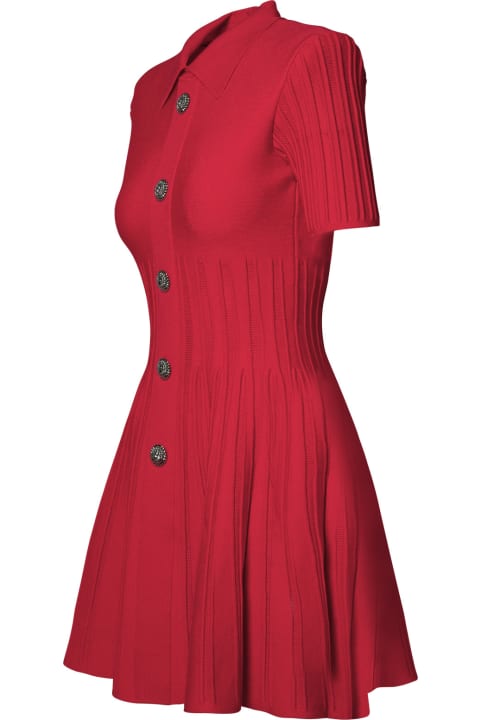Fuchsia Viscose Blend Dress