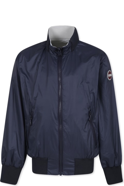 Homeware Colmar Blue Reversible Windbreaker For Boy With Logo