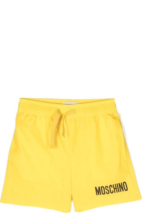 Fashion for Kids Moschino Yellow Swimwear With Logo