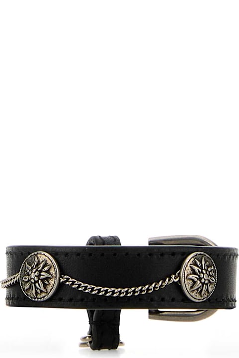 Bracelets for Women Prada Black Leather Bracelet