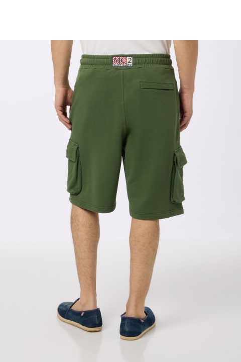Homeware MC2 Saint Barth Man Military Green Cargo Short Pants Cargy