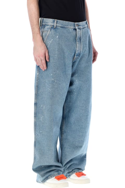Paint Wide Leg Tapered Jeans