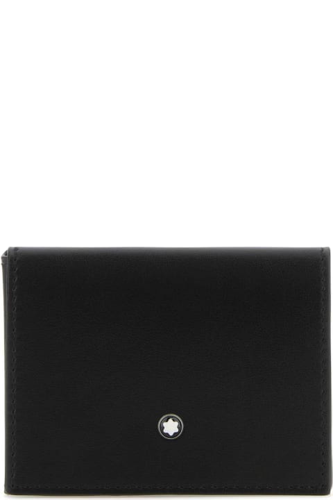 Montblanc Wallets for Men Montblanc Black Leather Card Holder