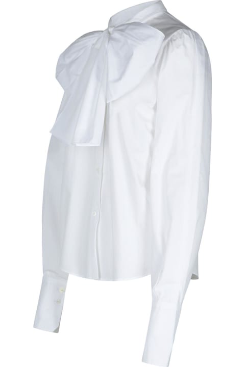 Homeware Patou 'ascot' White Cotton Blouse
