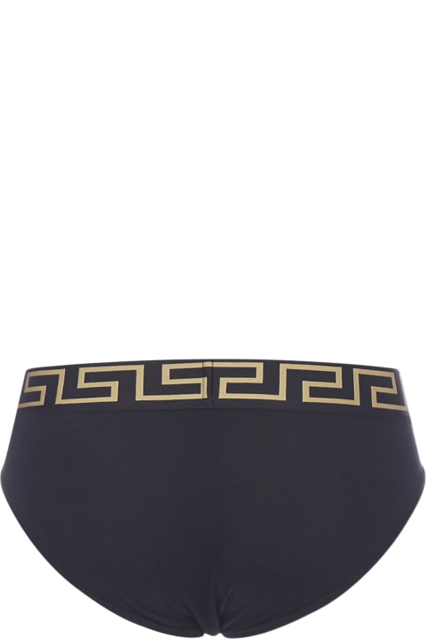 Underwear for Men Versace 'bordo Greca' Brief Set