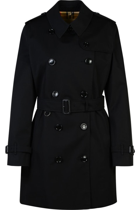 Homeware Burberry 'kensington' Black Polyester Trench Coat