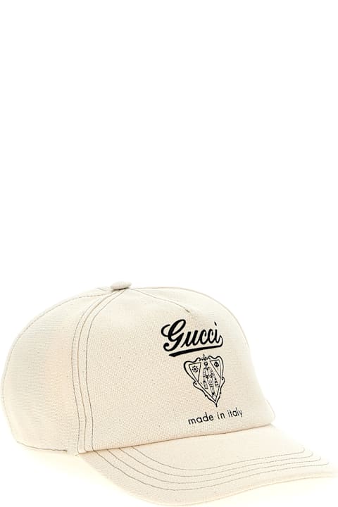 Gucci قبعات لـ القسم الرجالي Gucci Gucci Coat Of Arms Cap