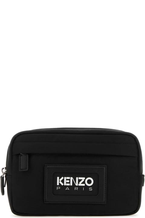 メンズ バッグ Kenzo Black Canvas Belt Bag