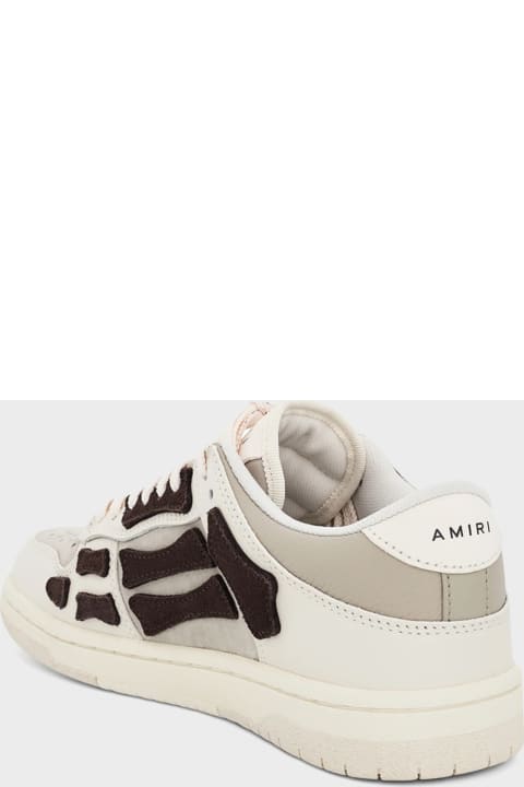 ウィメンズ新着アイテム AMIRI Beige Leather Chucky Skel Low Top Sneakers