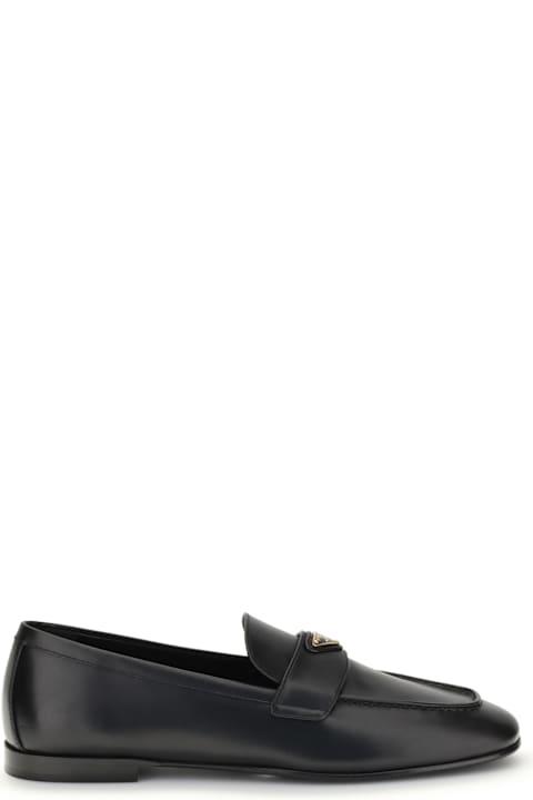 Prada for Kids Prada Leather Loafers