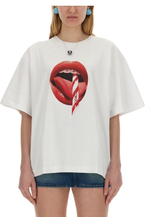 Fiorucci Topwear for Men Fiorucci T-shirt With Mouth Print