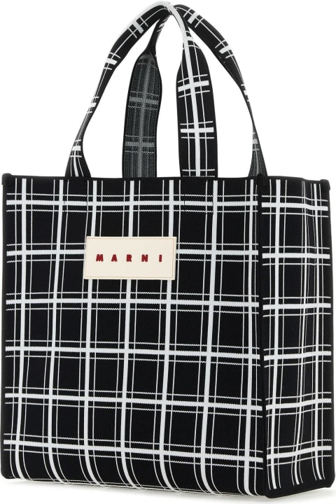 Marni Bags for Women Marni Embroidered Jacquard Shopping Bag