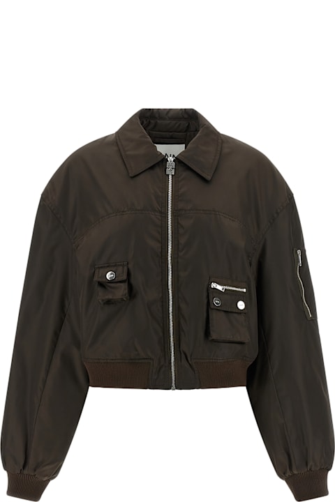 Ganni for Men Ganni 'duchesse Nylon' Bomber Jacket