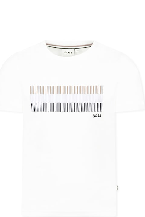 Homeware Hugo Boss White T-shirt For Boy With Logo