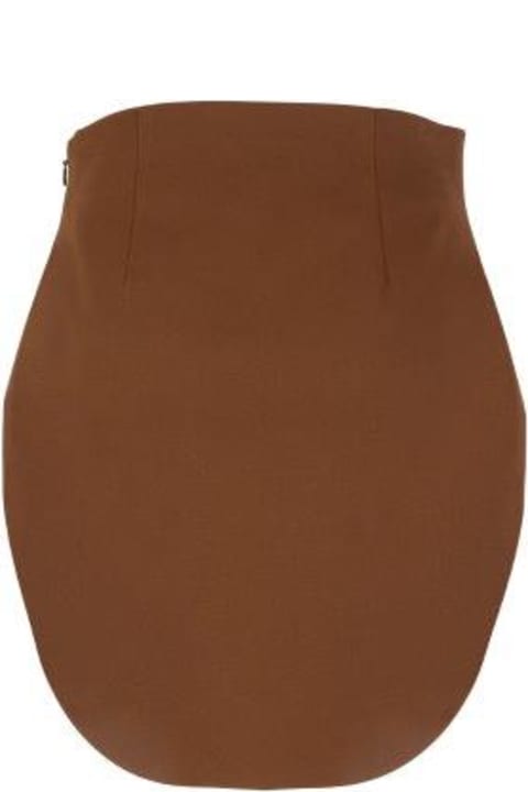 Cotton Woven Skirt Brown