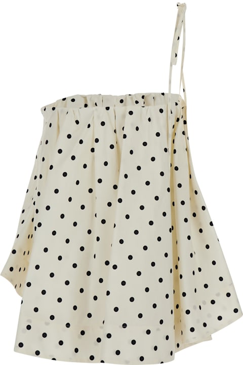MSGM for Kids MSGM Pois Top White With Polka Dot Details In Cotton Women