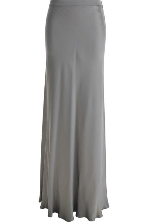 Skirts for Women Antonelli Maxi Grey Skirt With Split At The Back In Acetate Blend Woman