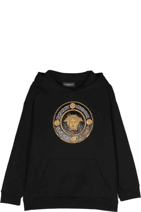 Young Versace Sweaters & Sweatshirts for Girls Young Versace Black Sweatshirt Unisex Kids