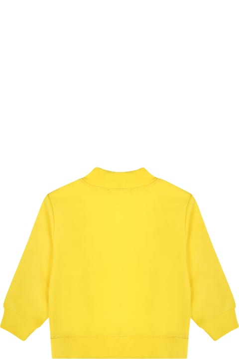 Topwear for Baby Boys Dsquared2 Yellow Sweatshirt For Boy With Logo
