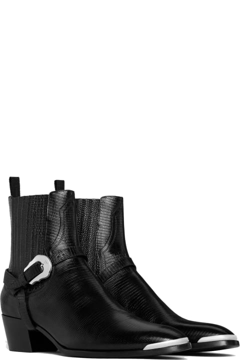 Shoes for Men Celine Western Chelsea Isaac Harness Boots