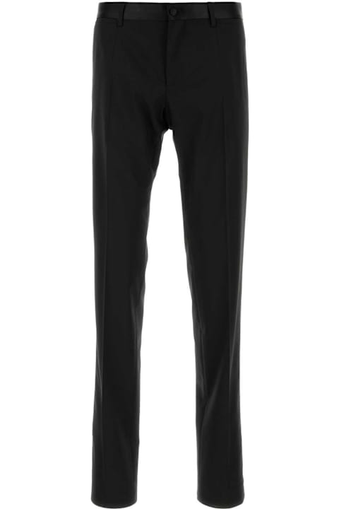 Homeware Dolce & Gabbana Black Stretch Wool Blend Pant