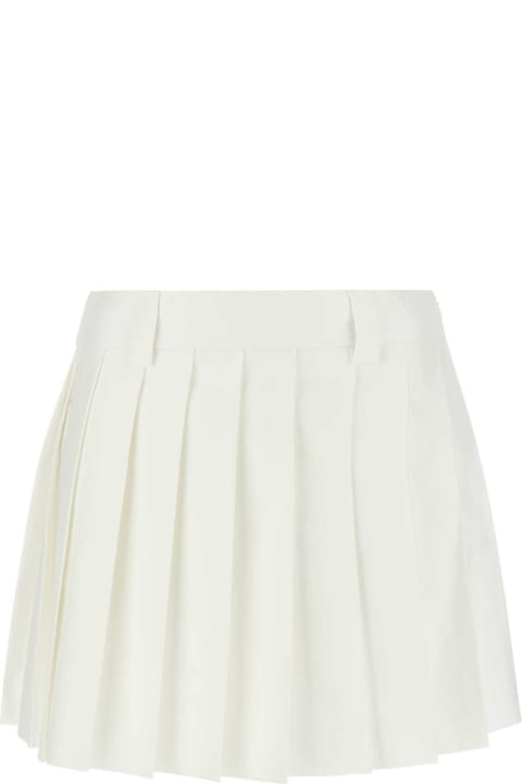Miu Miu Clothing for Women Miu Miu White Cotton Mini Skirt