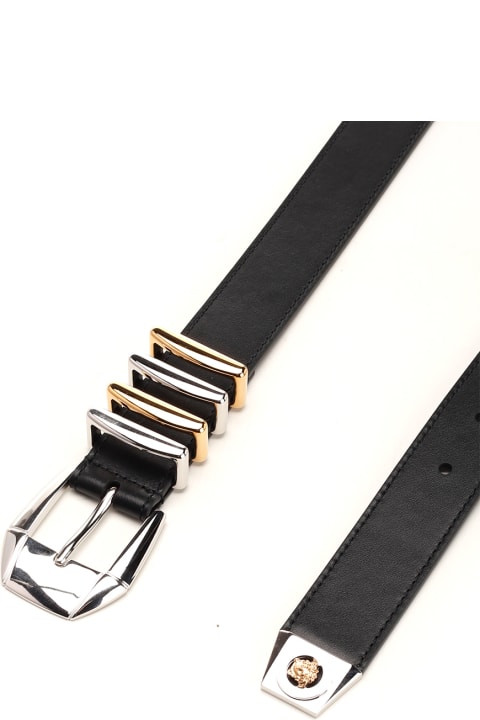 Versace Belts for Men Versace Medusa-motif Buckle Fastened Belt
