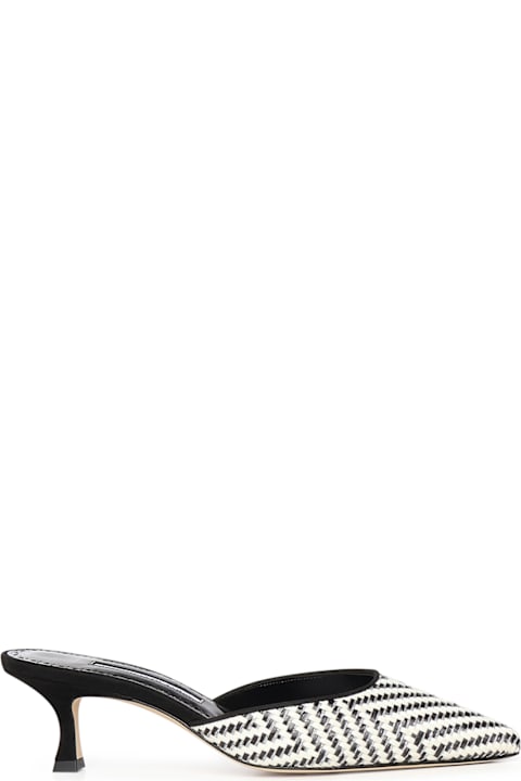 Manolo Blahnik Carolyne Fabric Mules