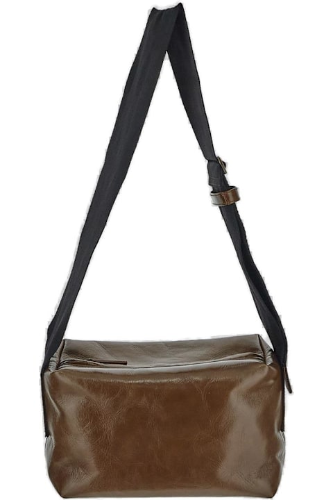 Uma Wang Bags for Women Uma Wang Buckle Detailed Zip-up Shoulder Bag
