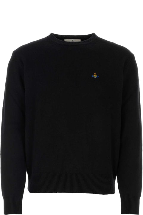 Vivienne Westwood Sweaters for Men Vivienne Westwood Black Wool Blend Alex Sweater
