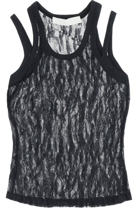 Dion Lee Topwear for Women Dion Lee Camouflage Mesh Tank Top
