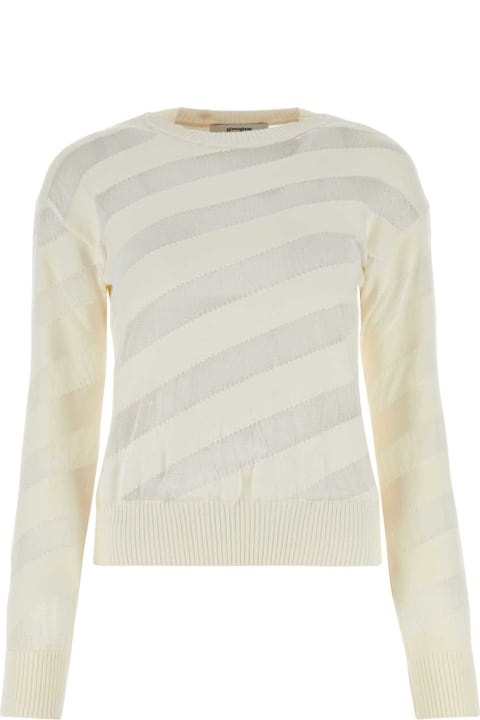 Gimaguas Women Gimaguas White Polyester Blend Zebra Sweater