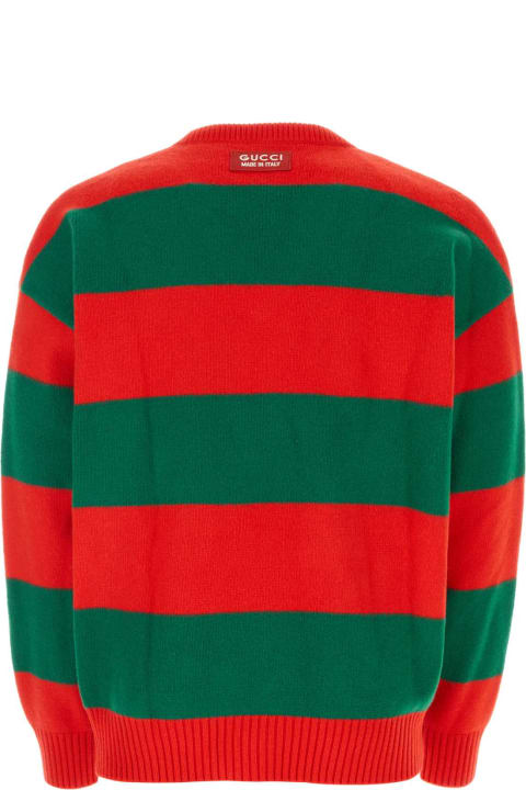 Sweaters for Men Gucci Embroidered Stretch Wool Blend Sweater