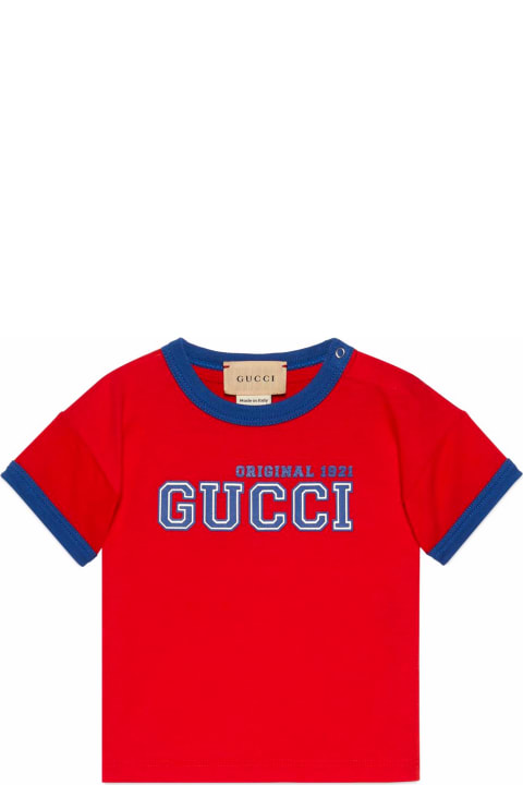 Topwear for Baby Boys Gucci Baby 'original 1921' Cotton T-shirt