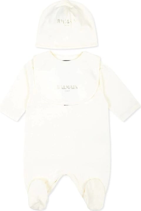 Balmain الملابس لـ رُضع أولاد Balmain Set Tutina Con Logo